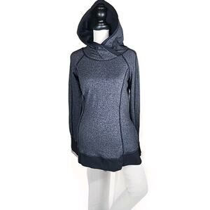 Lululemon Think Fast Tonka Stripe Pullover Running Hoodie Jacket Womens Size 4